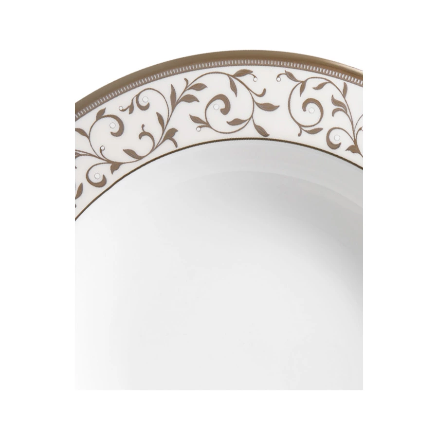 Набор тарелок суповых Lenox Чистый опал, платина 23 см, фарфор 6 шт