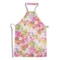 Фартук Williams Oliver Buffalo, розовые цветы, размер 46-56, кожа натуральная, лазерная обработка