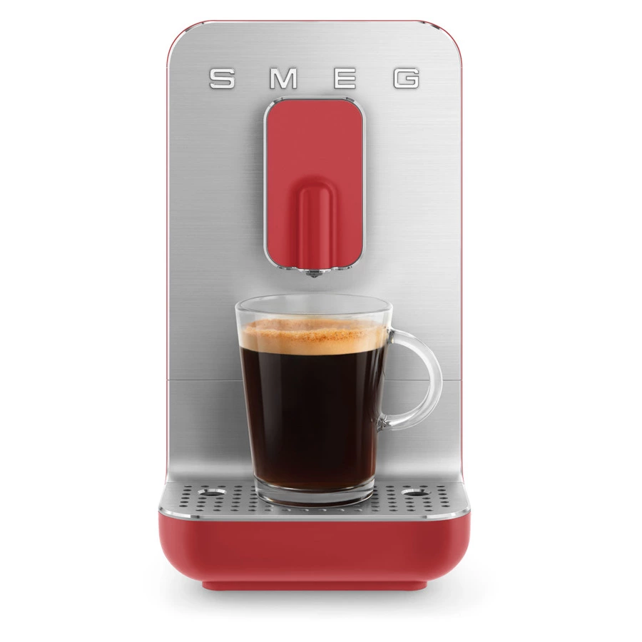 Кофемашина автоматическая SMEG BCC01RDMEU Collezione, 7 программ кофе,  красный-матовый