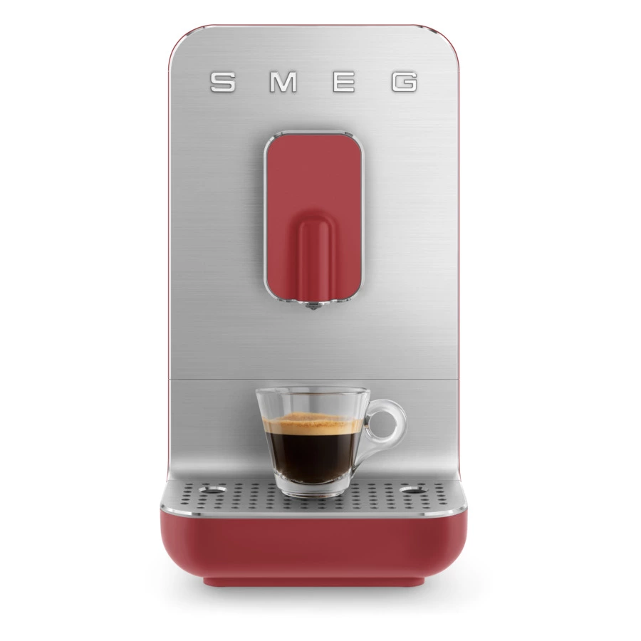 Кофемашина автоматическая SMEG BCC01RDMEU Collezione, 7 программ кофе,  красный-матовый