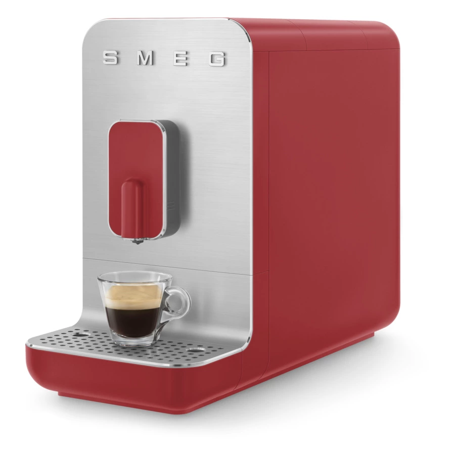 Кофемашина автоматическая SMEG BCC01RDMEU Collezione, 7 программ кофе,  красный-матовый
