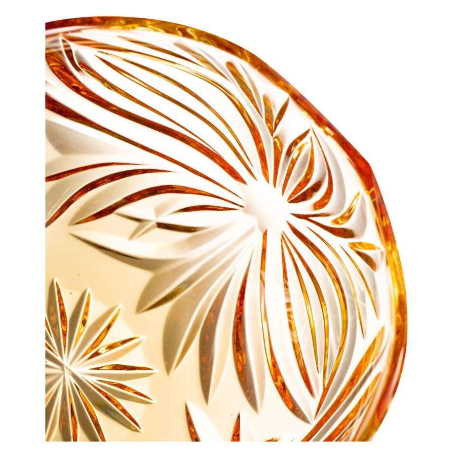 Вазочка для варенья ГХЗ Евгения 10,1 см, хрусталь, янтарная