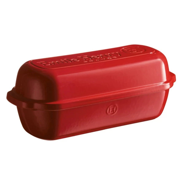 Форма для выпечки итальянского хлеба Emile Henry, 4,5л, 39,5х15,5х15 см, гранат, керамика жаропрочна