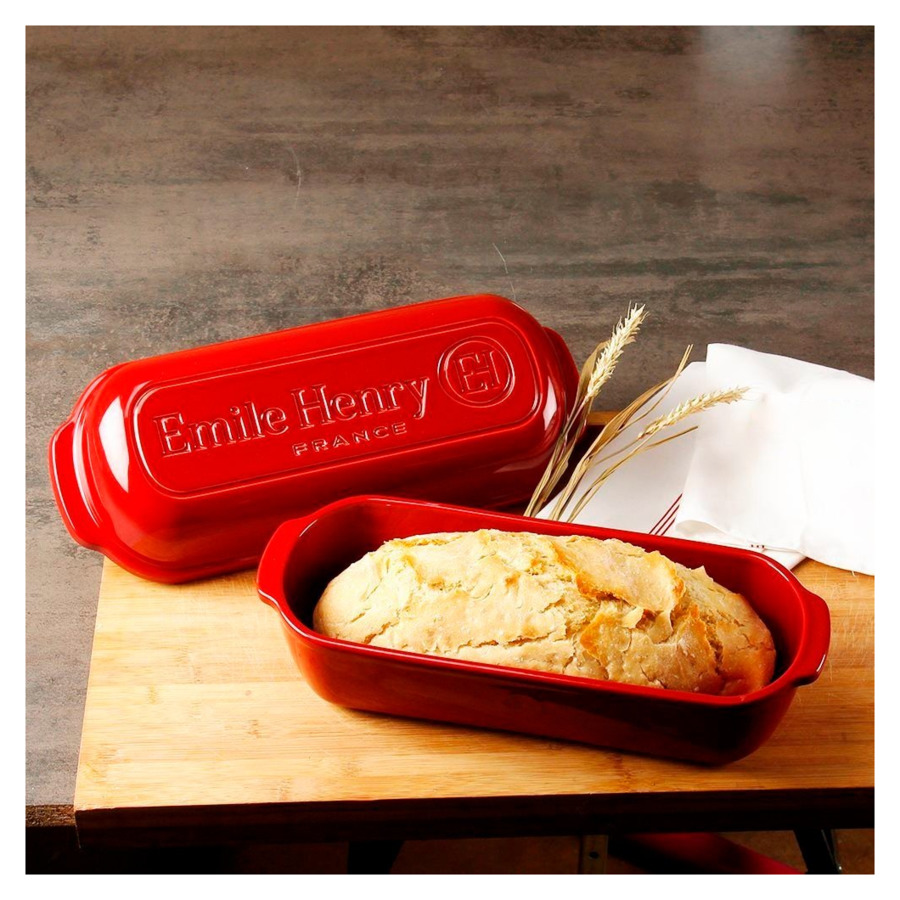 Форма для выпечки итальянского хлеба Emile Henry 40x15.5x15см, гранатовый, керамика