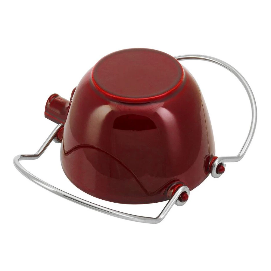 Чайник круглый Staub 16,5 см, 1,15 л, чугун, гранатовый, п/к