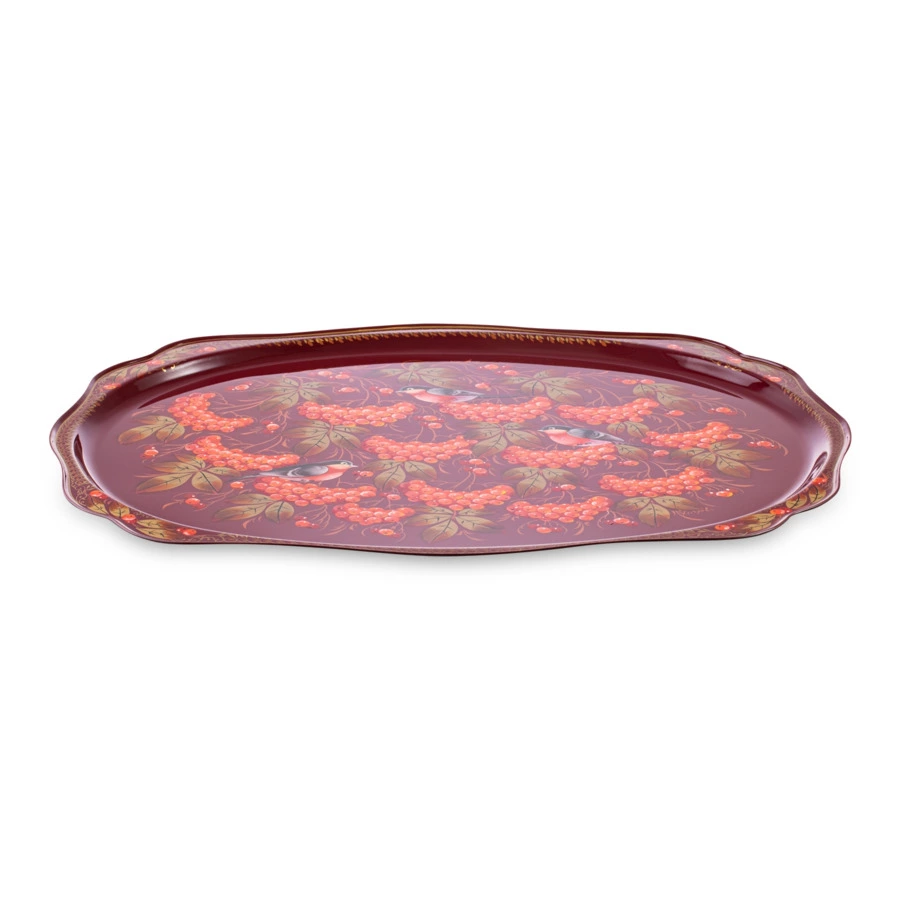 Поднос Жостовская фабрика декоративной росписи НХПР Изысканный 60х47 см, черный, сталь, п/к