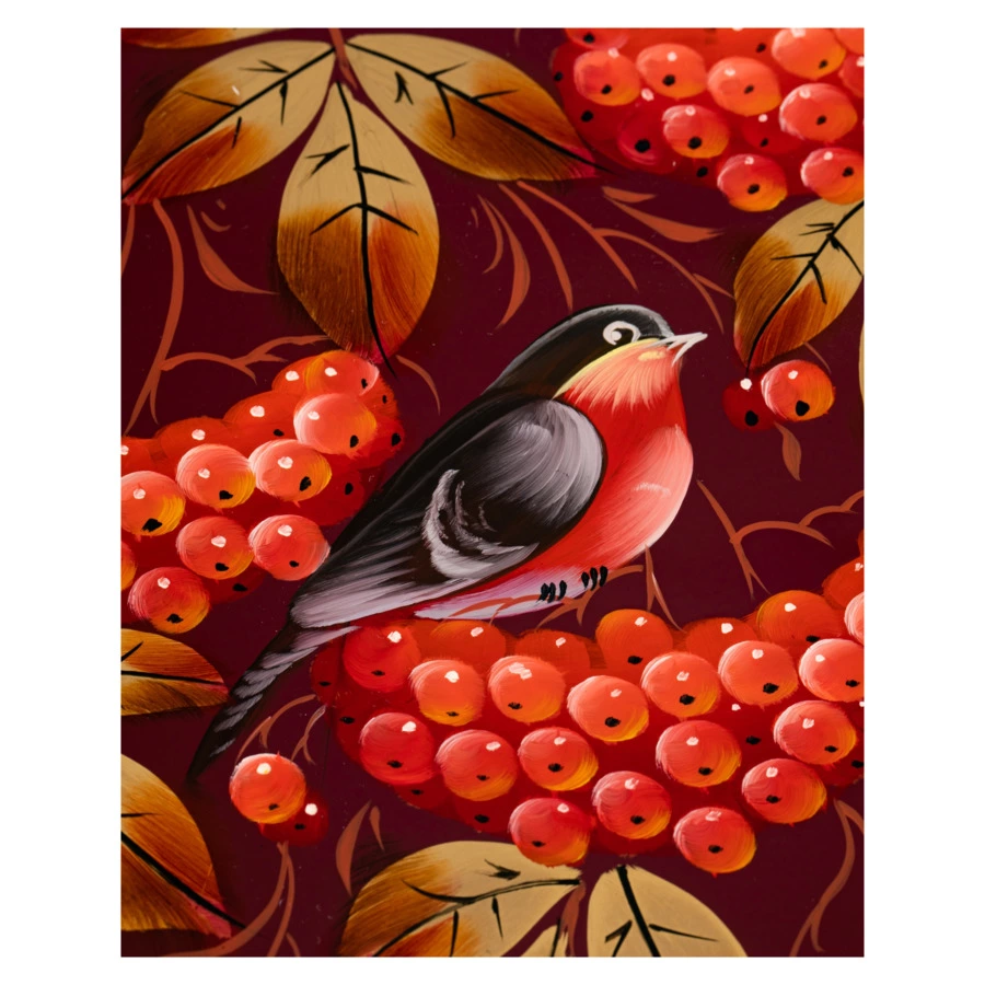 Поднос Жостовская фабрика декоративной росписи НХПР Изысканный 60х47 см, черный, сталь, п/к