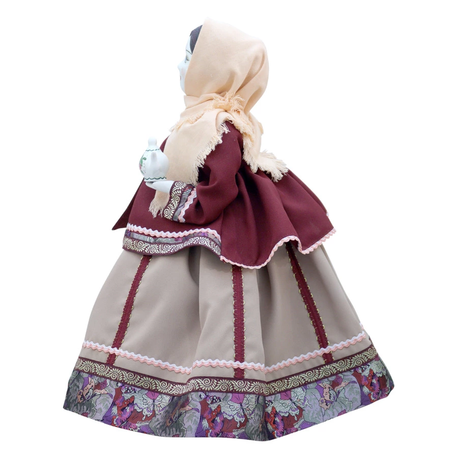 Грелка для чайника Семикаракорская керамика кукла Пелагея 38 см, фаянс