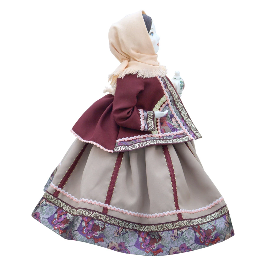Грелка для чайника Семикаракорская керамика кукла Пелагея 38 см, фаянс