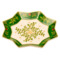 Блюдо-звезда сервировочное Lamart Palais Royal Остролист 20 см, бело-зеленый, фарфор