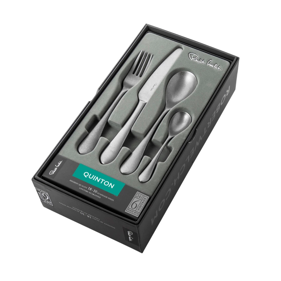Набор столовых приборов Robert Welch Quinton на 6 персон 24 предмета, сталь нержавеющая, п/к