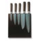 Подставка магнитная для 5 кухонных ножей Woodinhome Н26х25х12,5см, черный матовый дуб