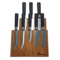 Подставка магнитная двухрядная для 8 кухонных ножей Woodinhome 23х21,5х26 см, дуб