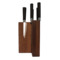 Подставка магнитная угловая для 6 кухонных ножей Woodinhome 15х15х24 см, темно-коричневый, дуб