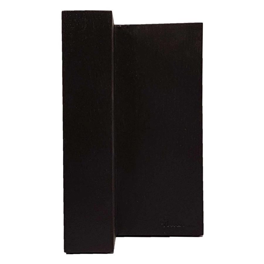 Подставка магнитная угловая настольная для 6 кухонных ножей Woodinhome 15х15х24см, черный, дуб