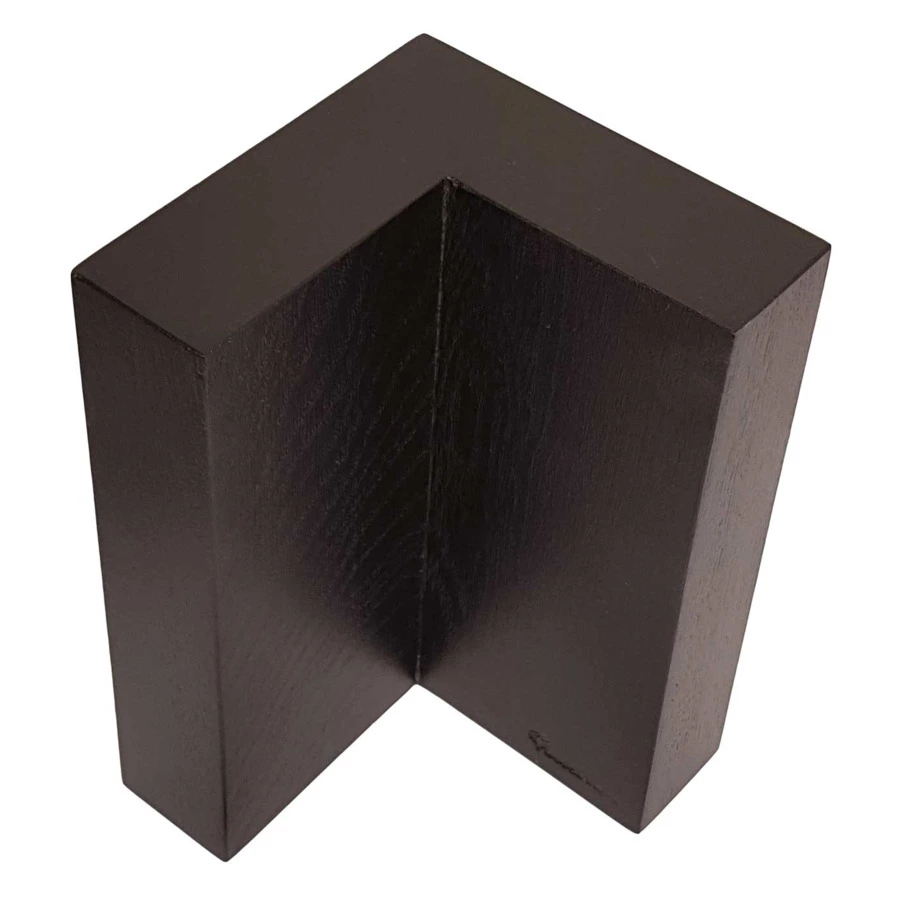 Подставка магнитная угловая настольная для 6 кухонных ножей Woodinhome 15х15х24см, черный, дуб