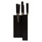 Подставка магнитная угловая настольная для 6 кухонных ножей Woodinhome 15х15х24см, черный, дуб