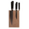 Подставка магнитная угловая настольная для 6 кухонных ножей Woodinhome 15х15х24 см, белый, дуб