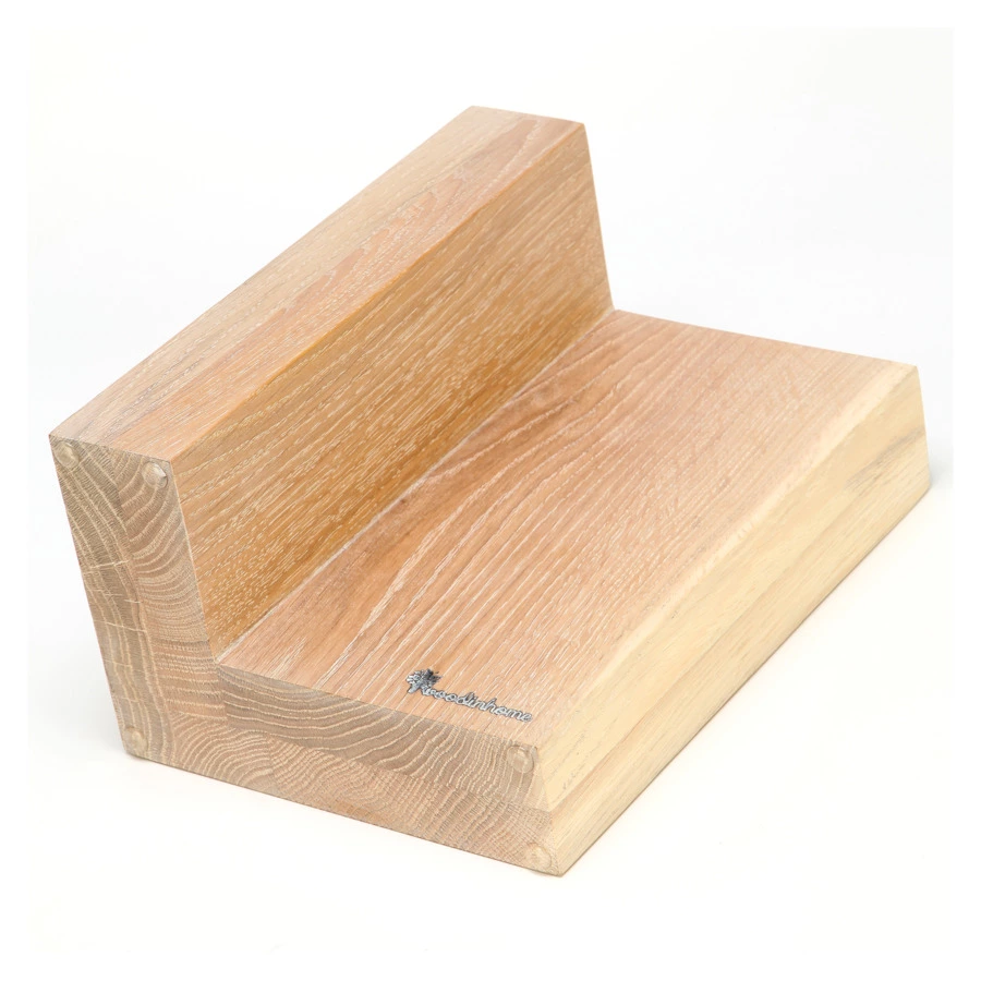 Подставка магнитная угловая для 8 кухонных ножей Woodinhome Н24х17,5х12,5см, беленый дуб