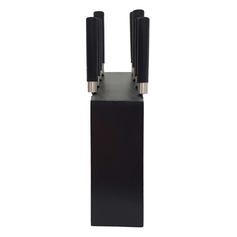 Подставка магнитная настольная для 8 кухонных ножей Woodinhome 26х7,5х24см, черный,  дуб