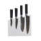 Подставка магнитная настольная для 6 кухонных ножей Woodinhome 26х7,5х24 см, белый, дуб