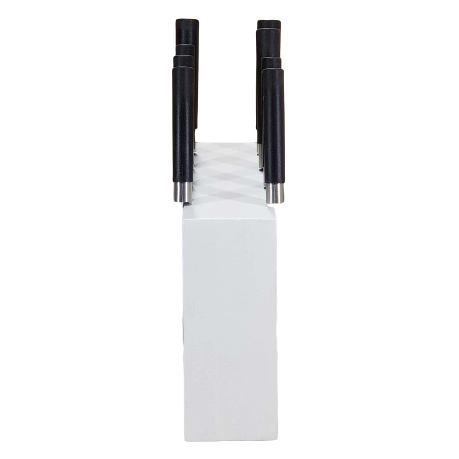 Подставка магнитная для 8 кухонных ножей Woodinhome двусторонняя Н24х26х7,5см, белый дуб