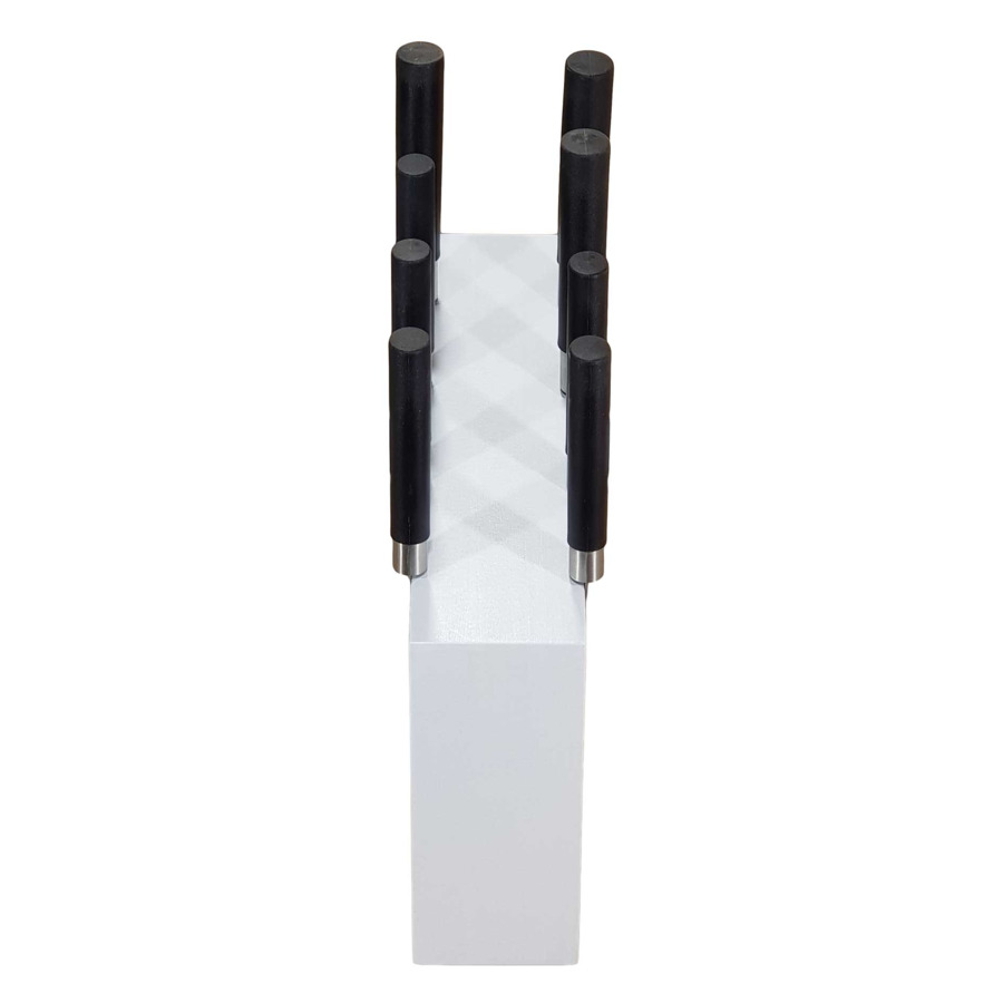Подставка магнитная настольная для 6 кухонных ножей Woodinhome 26х7,5х24 см, белый, дуб