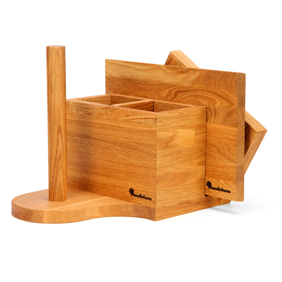 Подставка для кухонных принадлежностей комбинированная Woodinhome 30х35х24см, дерево подставка для кухонных принадлежностей брабантия цилиндр форма