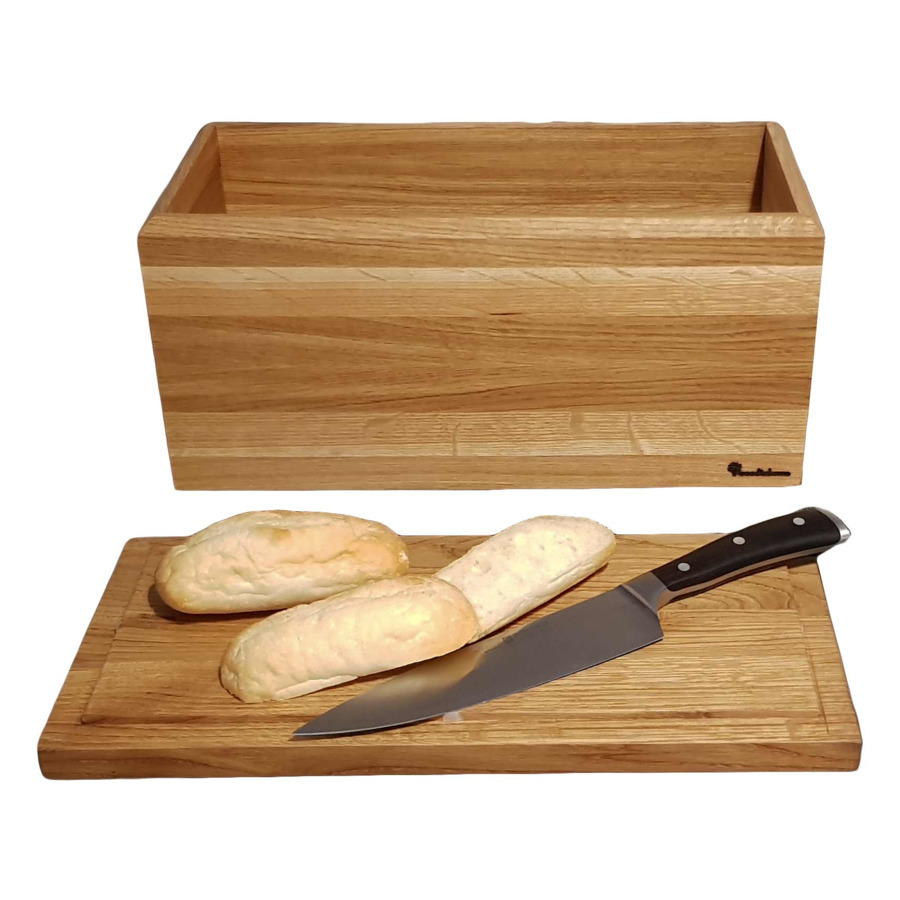 Хлебница деревянная Woodinhome 40х20х20см, дуб