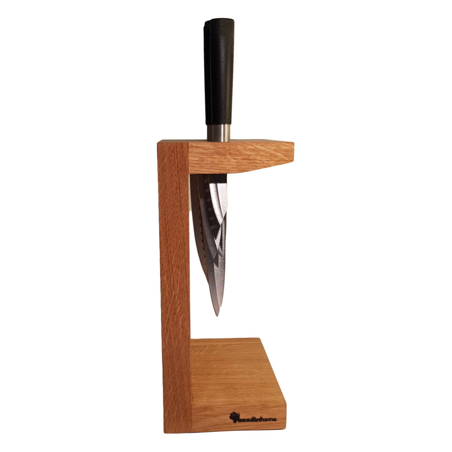 Универсальная подставка для ножей Woodinhome 18х10х30см, дуб