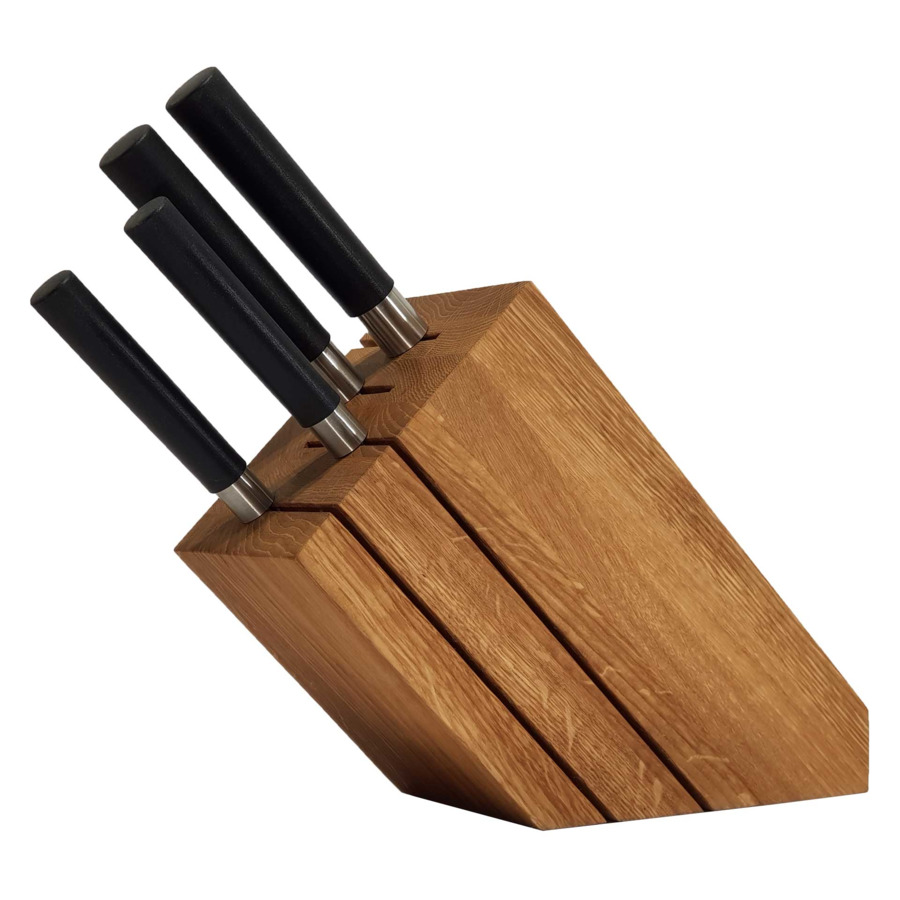 Универсальная подставка для ножей Woodinhome 25х10х25 см, дуб