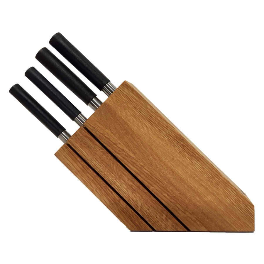 Универсальная подставка для ножей Woodinhome 25х10х25 см, дуб