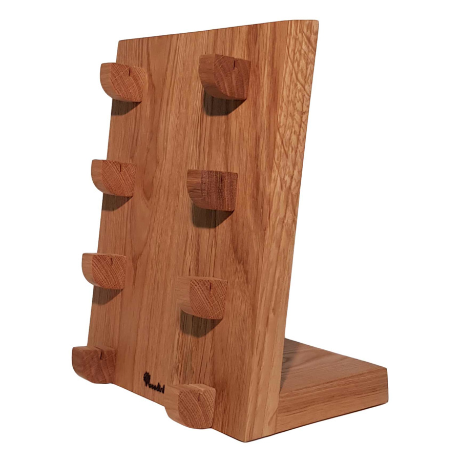 Подставка настольная для 4 кухонных ножей Woodinhome 20х12,5х26см, дуб подставка для кухонных принадлежностей комбинированная woodinhome 30х35х24см дерево