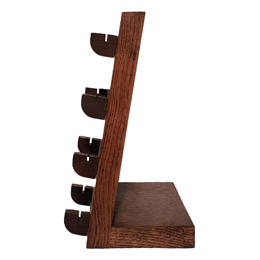 Подставка для коллекции 4 ножей Woodinhome Н26х20х12,6см, темно-коричневый дуб