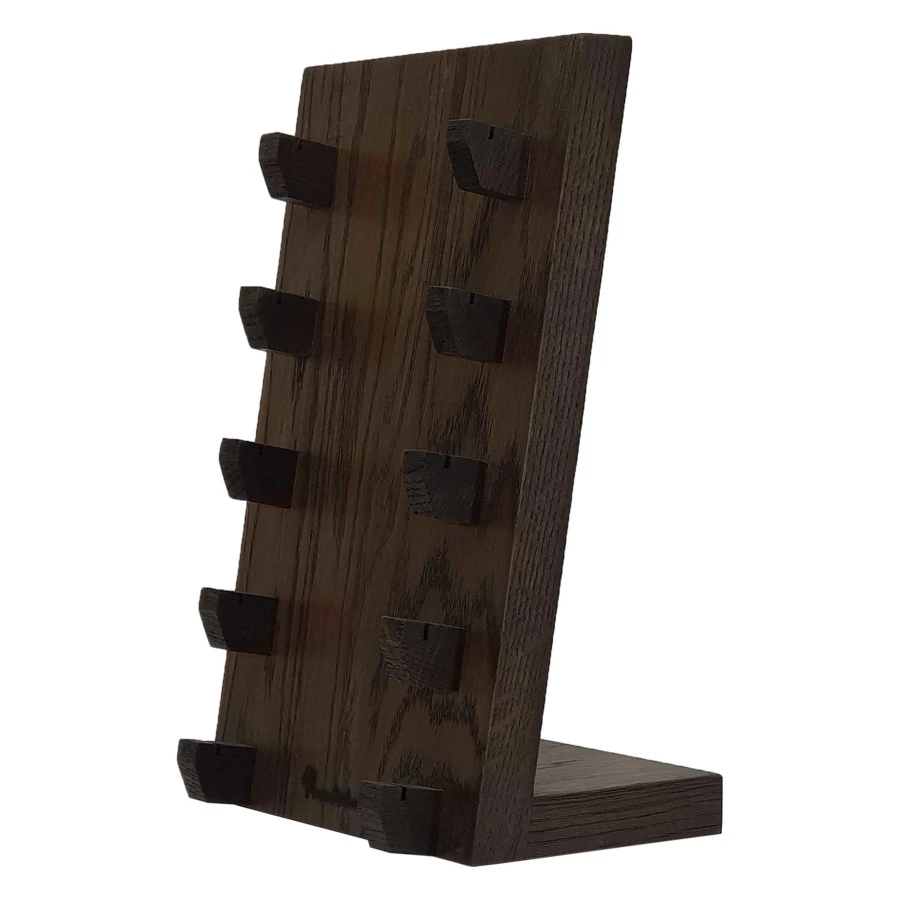 Подставка для коллекции 5 ножей Woodinhome Н32х20х12,6см, темно-коричневый дуб