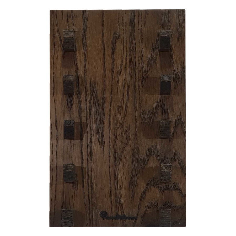 Подставка настольная для 5 кухонных ножей Woodinhome 20х12,5х32см, темно-коричневый,  дуб