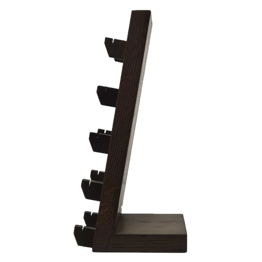 Подставка для коллекции 5 ножей Woodinhome Н32х20х12,6см, темно-коричневый дуб