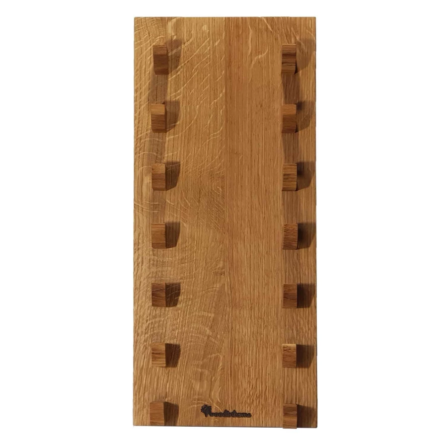 Подставка для коллекции 7 ножей Woodinhome Н45х20х17,6см, натуральный дуб