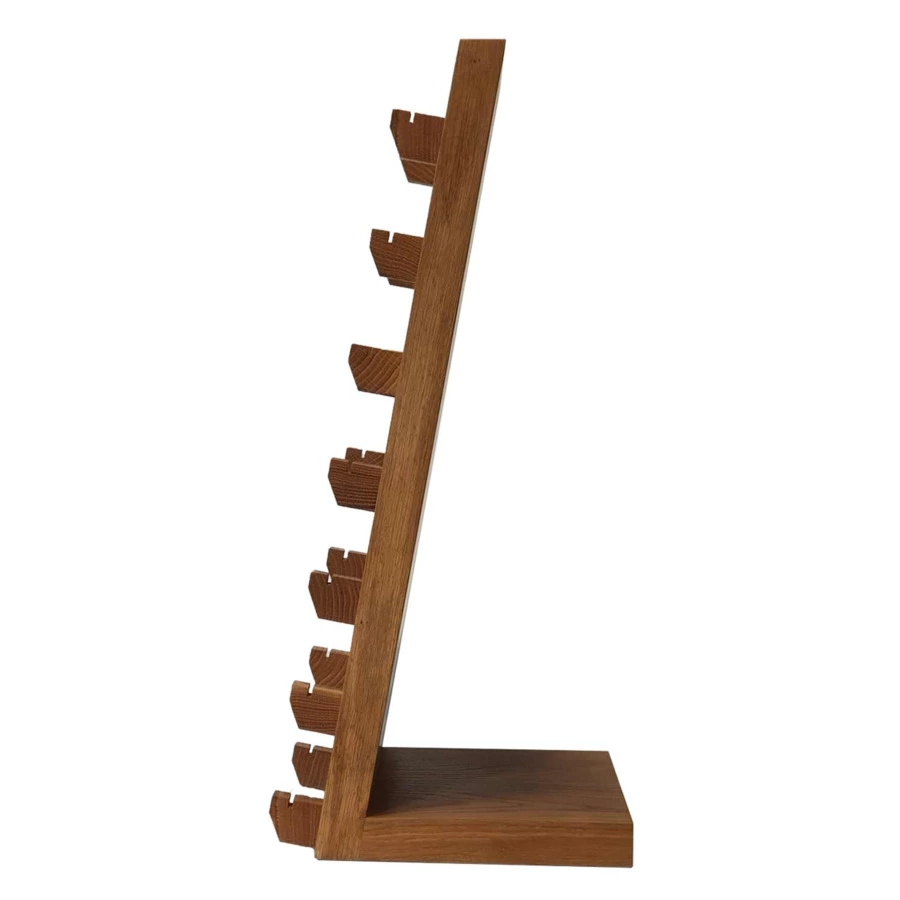 Подставка для коллекции 7 ножей Woodinhome Н45х20х17,6см, натуральный дуб