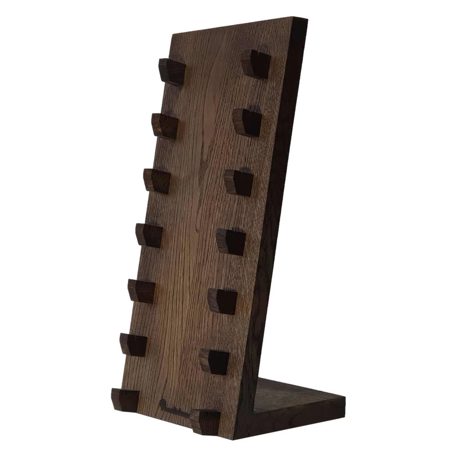 Подставка для коллекции 7 ножей Woodinhome Н45х20х17,6см, темно-коричневый дуб