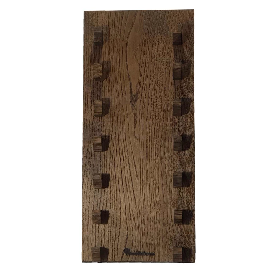 Подставка для коллекции 7 ножей Woodinhome Н45х20х17,6см, темно-коричневый дуб