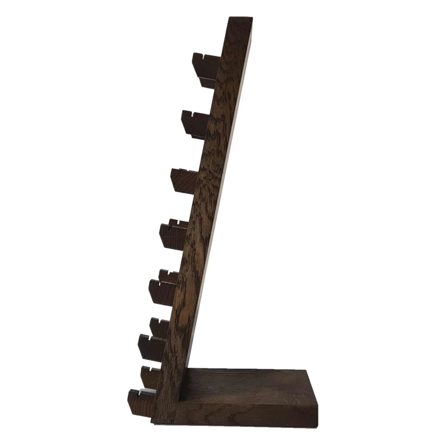 Подставка для коллекции 7 ножей Woodinhome Н45х20х17,6см, темно-коричневый дуб