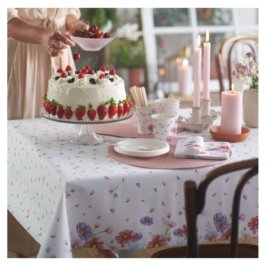 Салфетки бумажные трехслойные Duni Blooms 33х33 см, бумага