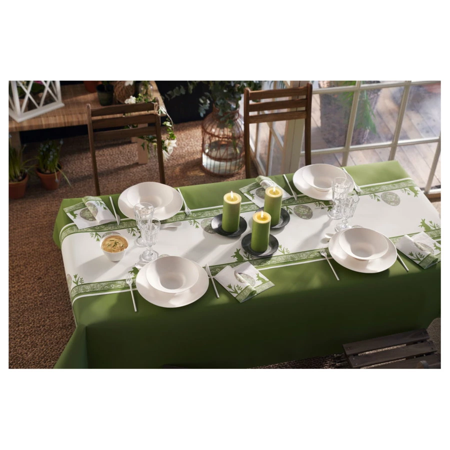 Скатерть Dunicel Leaf green 138х220 см, полиэстер