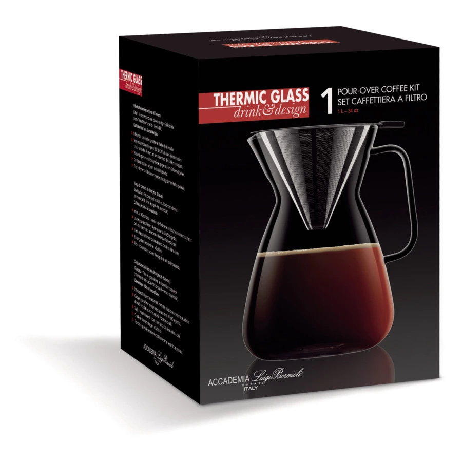 Кофейник с фильтром Luigi Bormioli 1 л, стекло, п/к