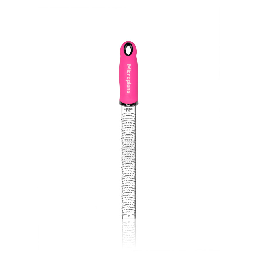 Терка для цедры и сыра Microplane Premium Classic Zester 31см, ручка soft touch, неоновый розовый