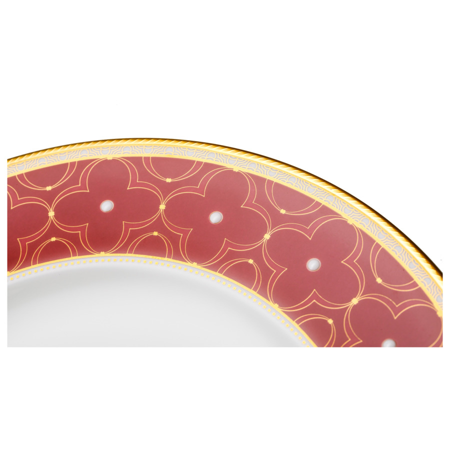 Тарелка акцентная Noritake Трефолио, красный 24,5 см, фарфор