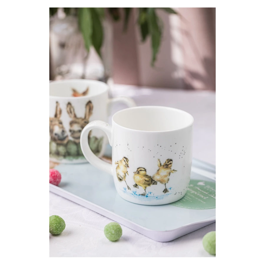 Кружка Royal Worcester Забавная фауна Утка с утятами 310 мл, фарфор костяной