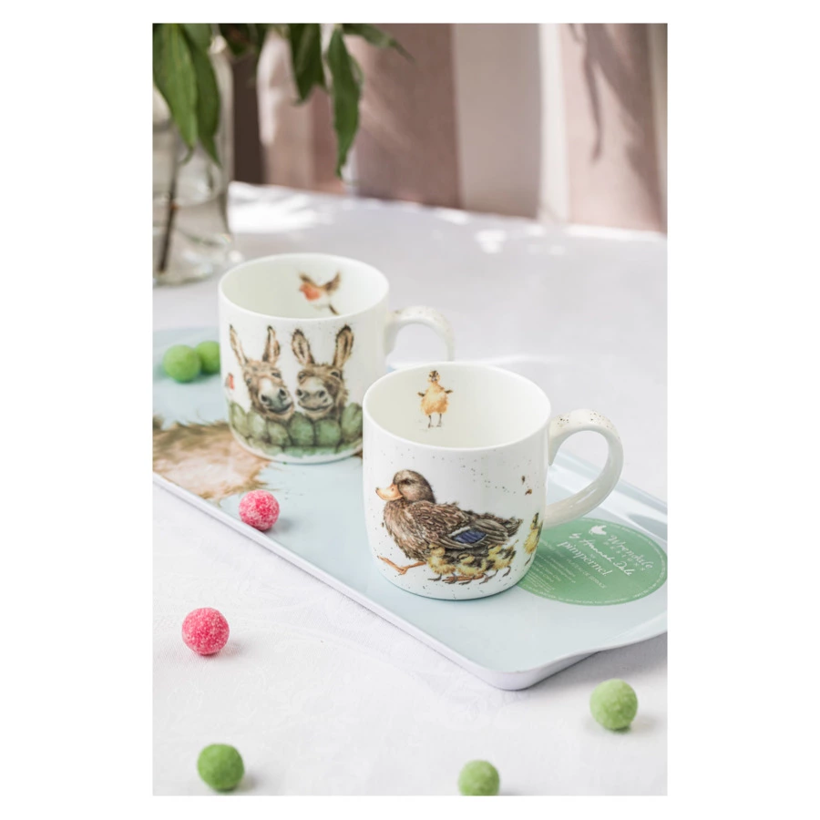 Кружка Royal Worcester Забавная фауна Утка с утятами 310 мл, фарфор костяной