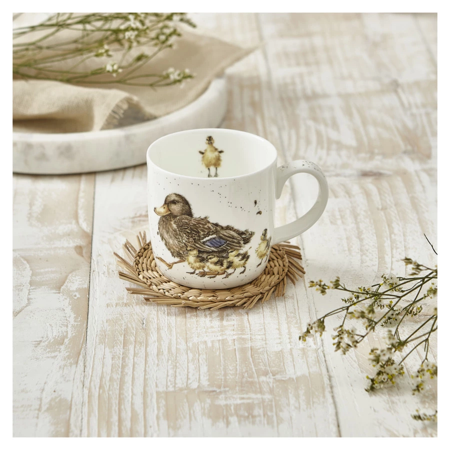 Кружка Royal Worcester Забавная фауна Утка с утятами 310 мл, фарфор костяной